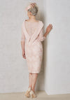John Charles Lace Overlay Midi Dress, Blush