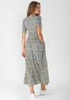Jolie Moi Vintage Print Midi Dress, Green Multi