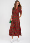 Jolie Moi Aztec Print Midi Dress, Red Multi