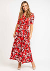 Jolie Moi Floral Beatrice Jersey Midi Dress, Red Multi