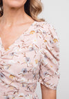 Jolie Moi Floral Open Back Maxi Dress, Pink