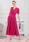 Jolie Moi Josie Animal Print Maxi Dress, Cerise