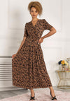 Jolie Moi Akayala Leopard Print Maxi Dress, Brown