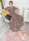 Jolie Moi Josie Animal Print Maxi Dress, Light Pink Multi