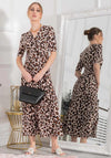Jolie Moi Josie Animal Print Maxi Dress, Light Pink Multi