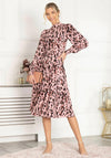 Jolie Moi Kathryn Long Sleeve Midi Dress, Pink