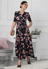 Jolie Moi Kiera Floral Print Maxi Dress, Navy Multi