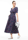 Jolie Moi Oakley Dot Print Maxi Dress, Navy Multi
