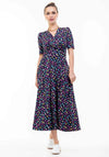 Jolie Moi Oakley Dot Print Maxi Dress, Navy Multi