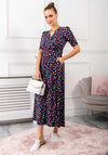 Jolie Moi Oakley Dot Print Maxi Dress, Navy Multi