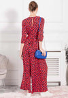 Jolie Moi Samira Printed Jumpsuit, Red Spot