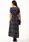 Jolie Moi Beatrice Floral Jersey Maxi Dress, Black Multi
