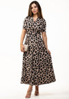 Jolie Moi Beatrice Leopard Print Jersey Maxi Dress, Multi