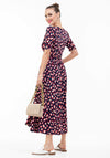 Jolie Moi Coleen Animal Print Maxi Dress, Navy