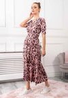 Jolie Moi Coleen Abstract Print Maxi Dress, Pink