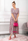 Jolie Moi Denise Leopard Print Maxi Dress, Pink