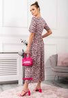 Jolie Moi Denise Leopard Print Maxi Dress, Pink