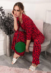 Jolie Moi Melissa Animal Print Jumpsuit, Red Multi
