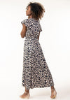 Jolie Moi Lola Leopard Print Dipped Hem Dress, Pink Multi