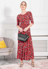 Jolie Moi Dorothy Animal Print Maxi Dress, Red