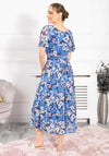 Jolie Moi Gianna Floral Print Mesh Maxi Dress, Royal Multi