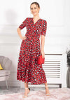Jolie Moi Josie Animal Print Maxi Dress, Red
