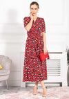 Jolie Moi Josie Animal Print Maxi Dress, Red