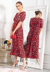 Jolie Moi Josie Animal Print Maxi Dress, Red