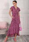 Jolie Moi Lola Wrap Maxi Dress, Abstract Multi