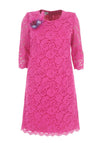 Jomhoy Dorotea Lace Midi Dress, Hot Pink
