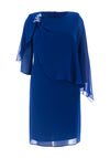 Jomhoy Lloret Cape Overlay Dress, Cobalt Blue