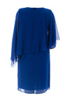 Jomhoy Lloret Cape Overlay Dress, Cobalt Blue
