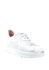 Jose Saenz Lace Up Pattern Design Trainers, Silver White