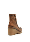 Jose Saenz Leather Wedged Ankle Boots, Tan