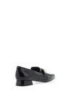 Jose Saenz Leather Patent Stud Square Toe Loafers, Black