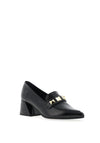 Jose Saenz Leather Patent Stud Pointed Toe Loafers, Black