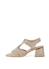 Jose Saenz Block Heeled Sandals, Champagne