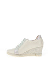Jose Saenz Metallic Wedge Trainer, Beige Ice