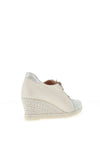 Jose Saenz Metallic Wedge Trainer, Beige Ice