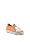 Jose Saenz Leather Sneaker Trainers, Coral
