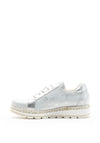 Jose Saenz Platform Sole Trainers, Silver