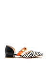 Jose Saenz Leather Stud Zebra Pumps, Black