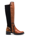 Jose Saenz Knee High Flat Leather Boots, Tan