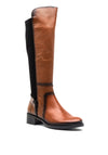 Jose Saenz Knee High Flat Leather Boots, Tan