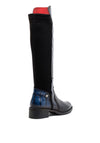 Jose Saenz Knee High Flat Leather Boots, Navy