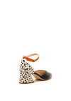 Jose Saenz Leather Dalmatian Block Heel Shoes, Black