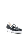 Jose Saenz Leather Wedge Loafer, Navy & White