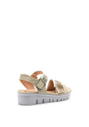 Jose Saenz Leather Buckle Strap Sandals, Cream