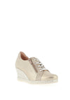 Jose Saenz Metallic Wedge Trainer, Champagne
