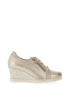 Jose Saenz Metallic Wedge Trainer, Champagne